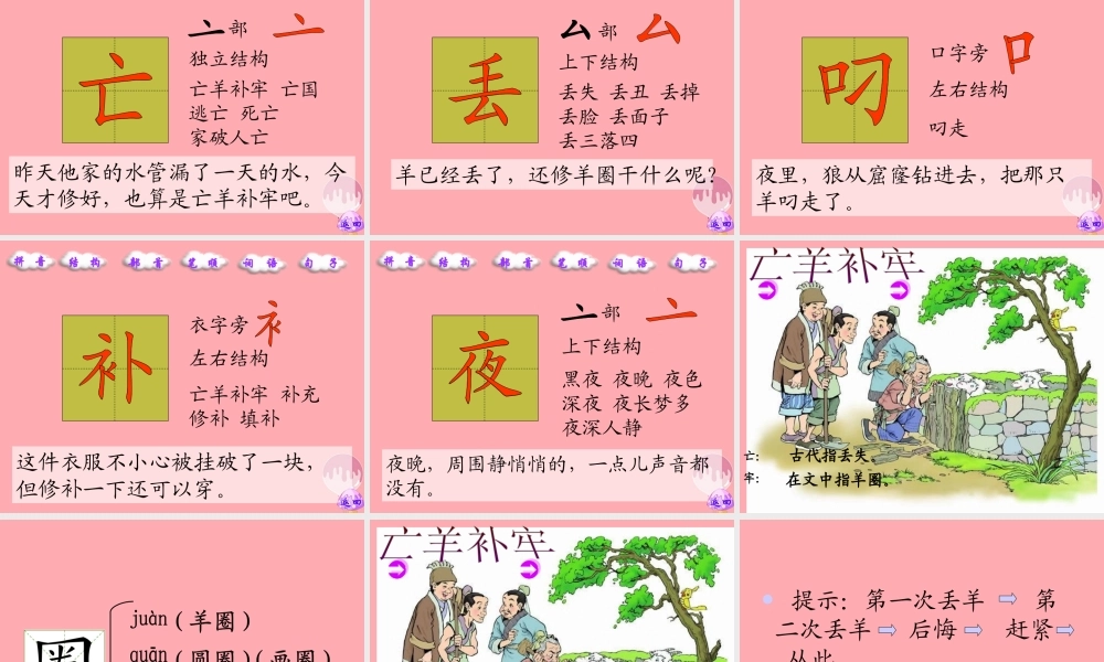 四年级语文上册 第七单元 亡羊补牢课件1 湘教版-湘教版小学四年级上册语文课件