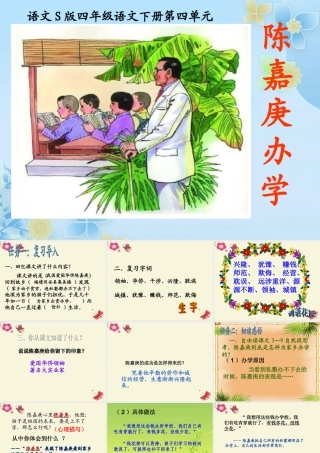 四年级语文下册 第4单元 14《陈嘉庚办学》课件4 语文S版-语文S版小学四年级下册语文课件