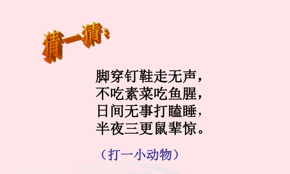 四年级语文上册 第四组 15《猫》课堂教学课件3 新人教版-新人教版小学四年级上册语文课件