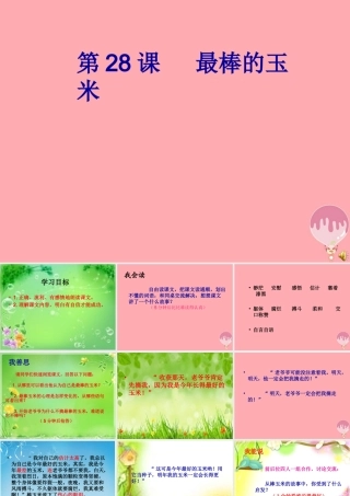 四年级语文上册 第七单元 最棒的玉米课件1 西师大版-西师大版小学四年级上册语文课件