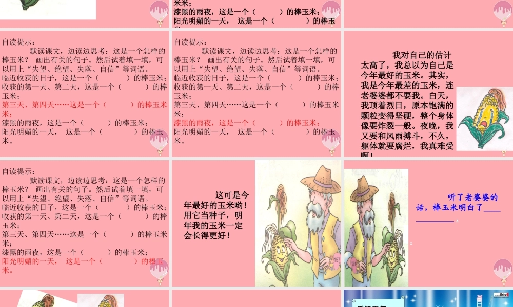 四年级语文上册 第七单元 最棒的玉米课件2 西师大版-西师大版小学四年级上册语文课件