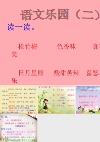 四年级语文上册 语文乐园（二）课件1 鄂教版-鄂教版小学四年级上册语文课件