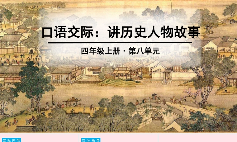 四年级语文上册 第八单元 口语交际、习作、语文园地教学课件 新人教版-新人教版小学四年级上册语文课件