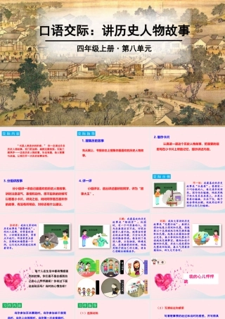 四年级语文上册 第八单元 口语交际、习作、语文园地教学课件 新人教版-新人教版小学四年级上册语文课件