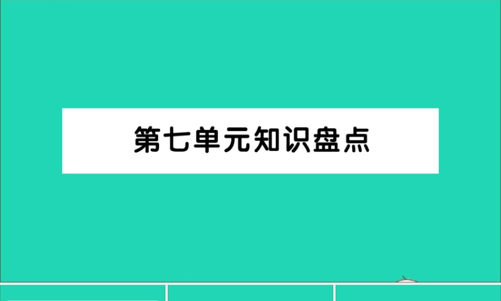四年级语文上册 第七单元知识盘点作业课件 新人教版-新人教版小学四年级上册语文课件