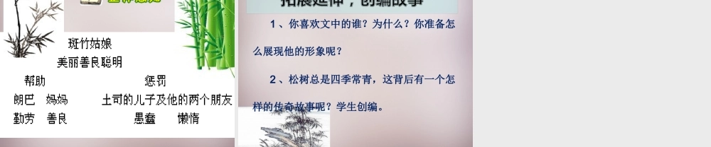 四年级语文上册《斑竹姑娘》课件 语文A版-语文A版小学四年级上册语文课件