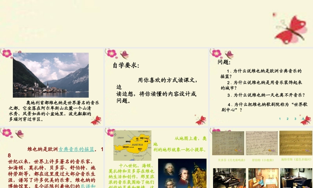 四年级语文下册 第4单元 19《音乐之都维也纳》课件2 沪教版-沪教版小学四年级下册语文课件