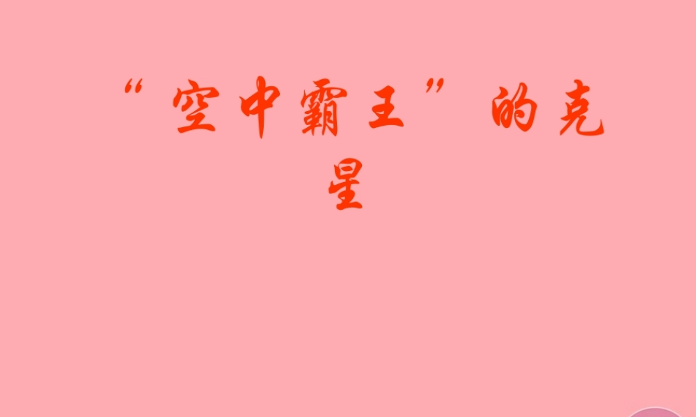 四年级语文上册 第三单元 “空中霸王”的克星课件2 西师大版-西师大版小学四年级上册语文课件