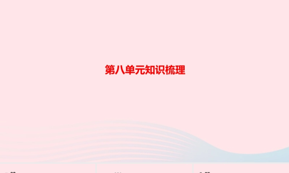 四年级语文上册 第八单元知识梳理作业课件 新人教版-新人教版小学四年级上册语文课件