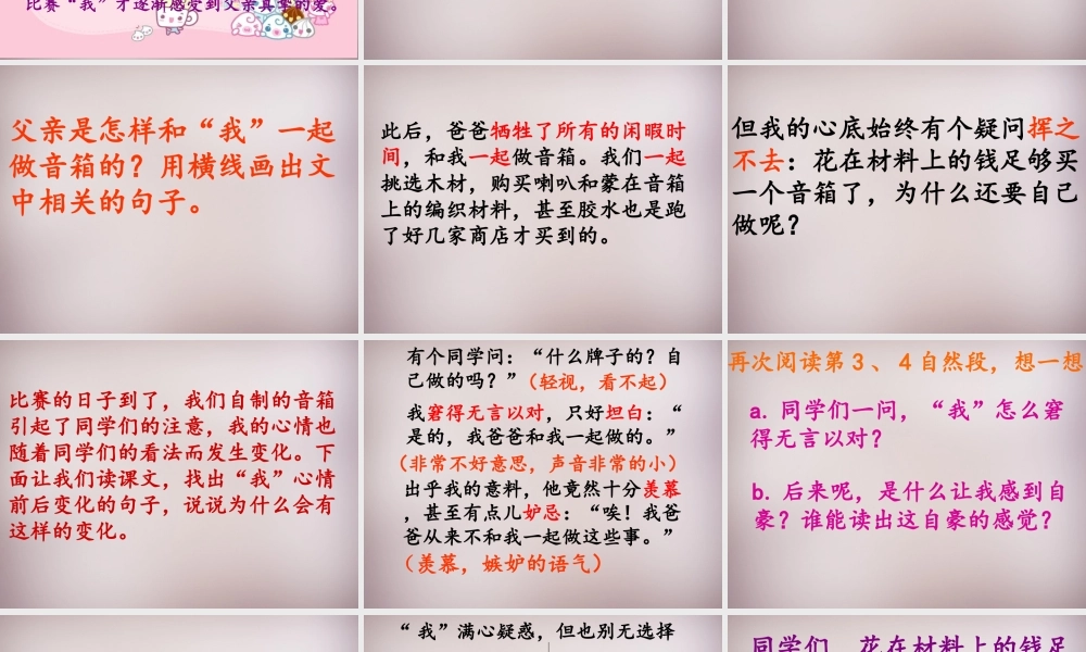 四年级语文上册《父爱深深》课件4 语文A版-语文A版小学四年级上册语文课件