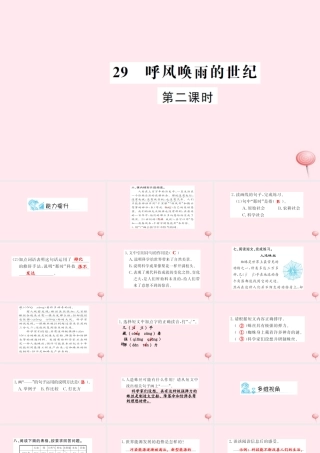 四年级语文上册 第八组 29 呼风唤雨的世纪（第2课时）习题课件 新人教版-新人教版小学四年级上册语文课件