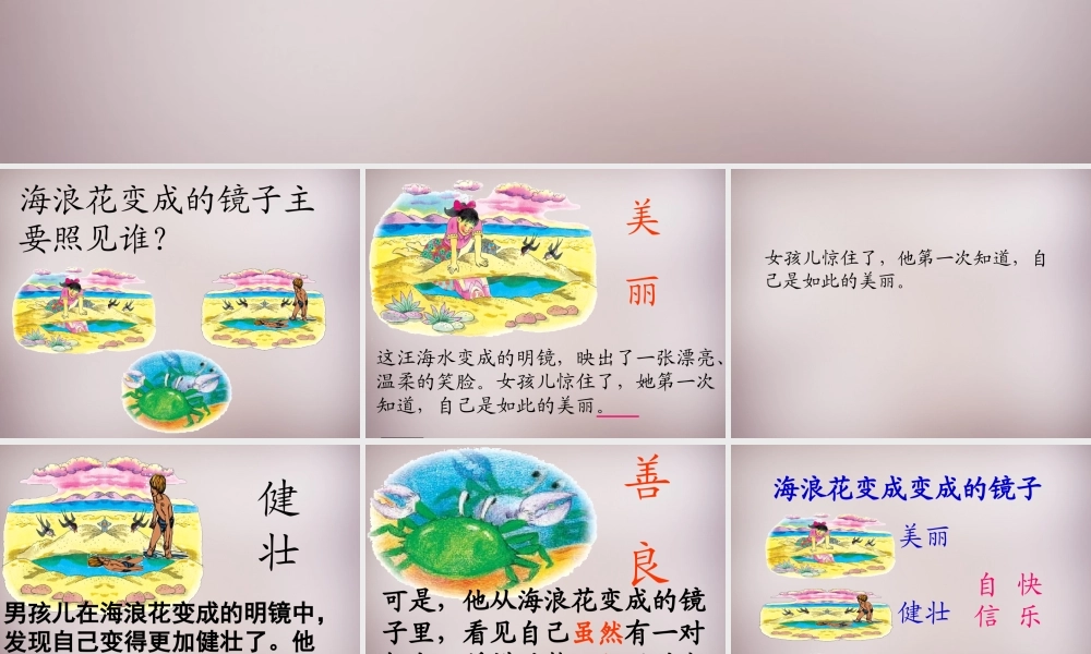 四年级语文上册《海浪花变成的镜子》课件2 语文A版-语文A版小学四年级上册语文课件