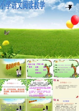 四年级语文下册 第5单元 20《母亲的呼唤》课件6 语文S版-语文S版小学四年级下册语文课件