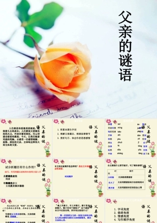 四年级语文下册 第5单元 21《父亲的谜语》课件3 沪教版-沪教版小学四年级下册语文课件