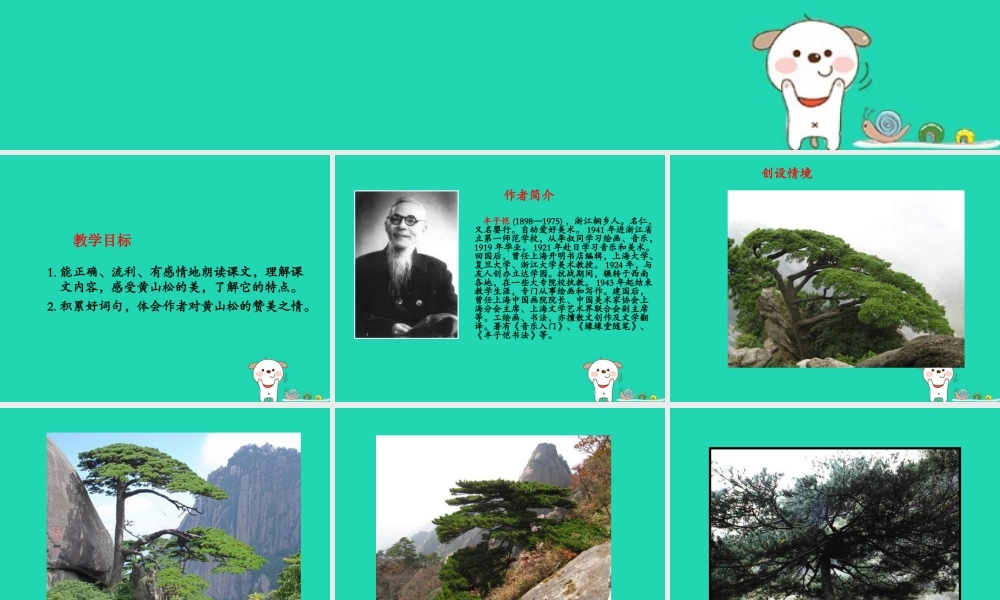 四年级语文上册《黄山松》课件2 教科版-教科版小学四年级上册语文课件