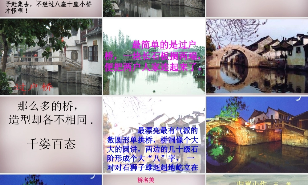 四年级语文上册《家乡的桥》课件2 语文A版-语文A版小学四年级上册语文课件