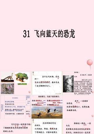 四年级语文上册 第八组 31 飞向蓝天的恐龙课件 新人教版-新人教版小学四年级上册语文课件
