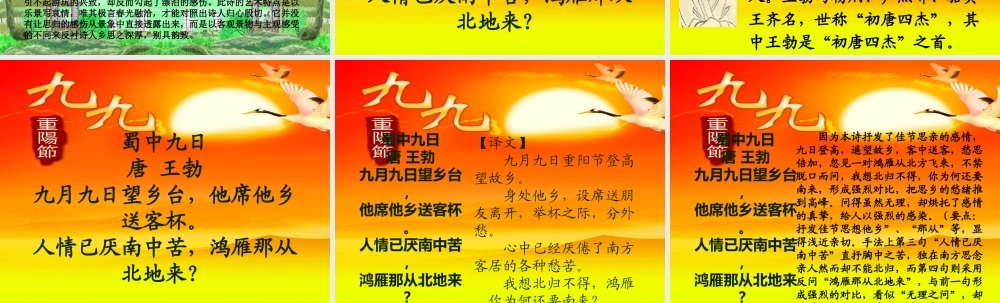 四年级语文下册 第5单元 古诗诵读《绝句》《蜀中九日》课件2 沪教版-沪教版小学四年级下册语文课件