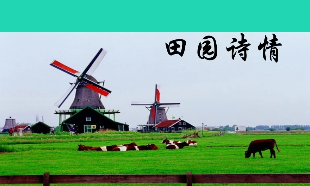 四年级语文上册 第三单元 11 田园诗情教学课件 苏教版-苏教版小学四年级上册语文课件