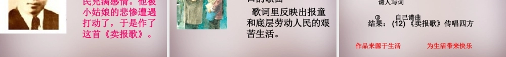 四年级语文上册《卖报歌的诞生》课件4 语文A版-语文A版小学四年级上册语文课件