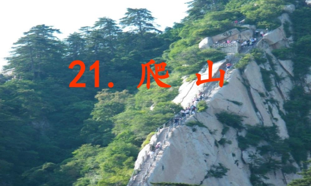 四年级语文下册 第6单元 21《爬山》课件10 语文S版-语文S版小学四年级下册语文课件