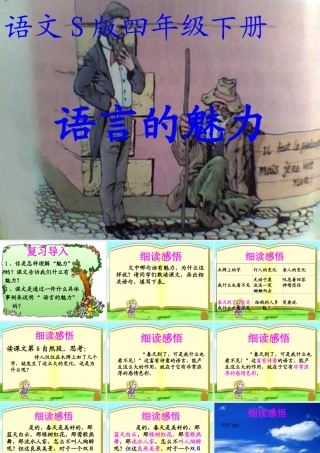 四年级语文下册 第6单元 22《语言的魅力》课件2 语文S版-语文S版小学四年级下册语文课件