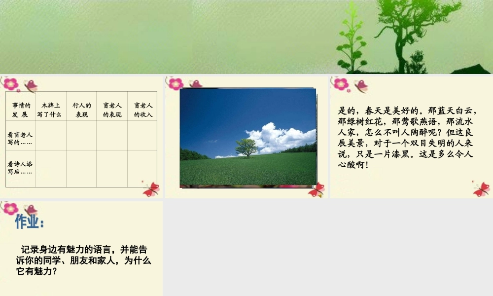 四年级语文下册 第6单元 22《语言的魅力》课件3 语文S版-语文S版小学四年级下册语文课件