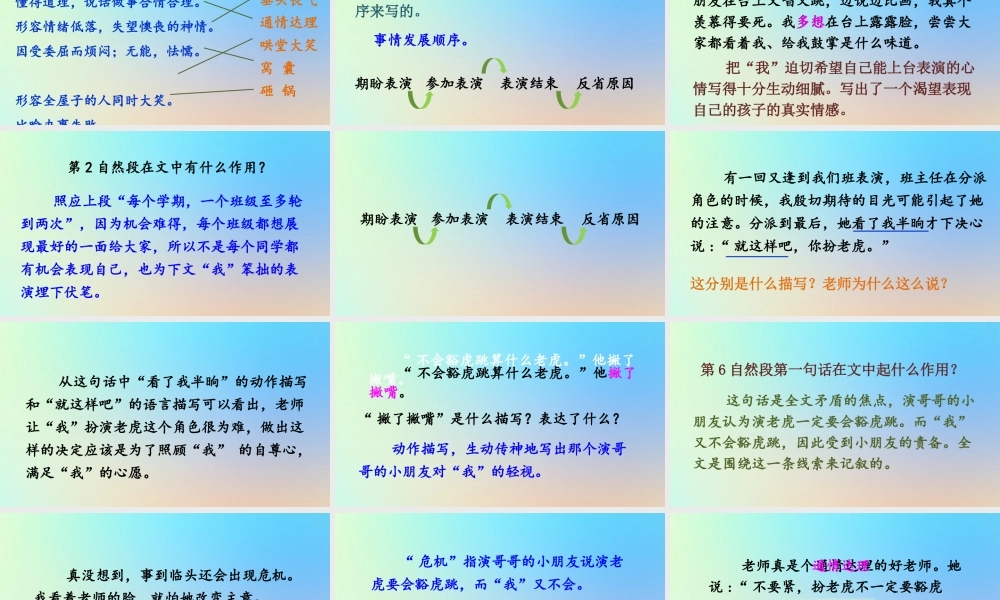 四年级语文上册 第六单元 19 《一只窝囊的大老虎》优秀课件 新人教版-新人教版小学四年级上册语文课件