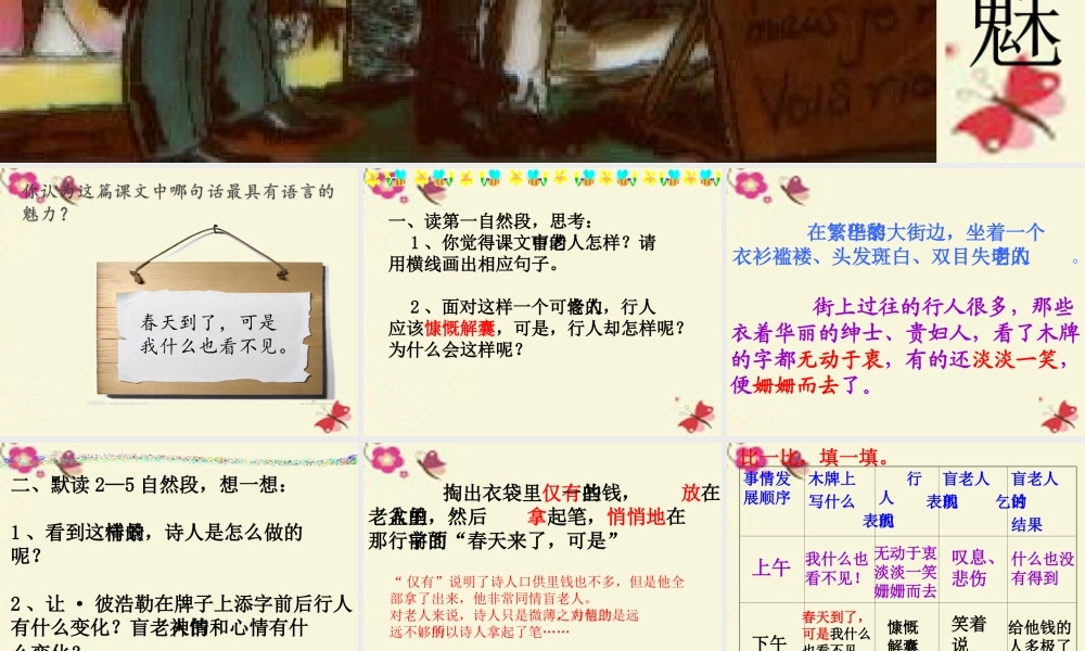 四年级语文下册 第6单元 22《语言的魅力》课件8 语文S版-语文S版小学四年级下册语文课件