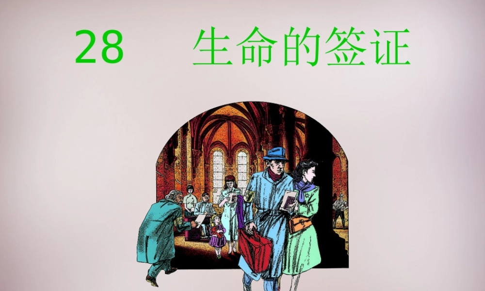 四年级语文上册《生命的签证》课件1 语文A版-语文A版小学四年级上册语文课件