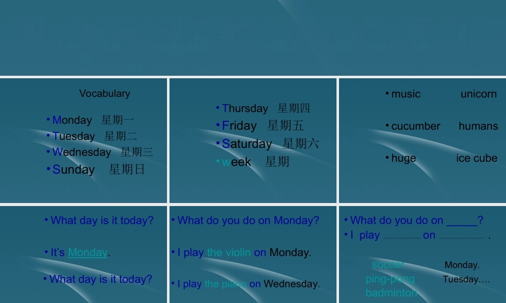 开心英语四年级上册 Unit2(4)课件 广东版