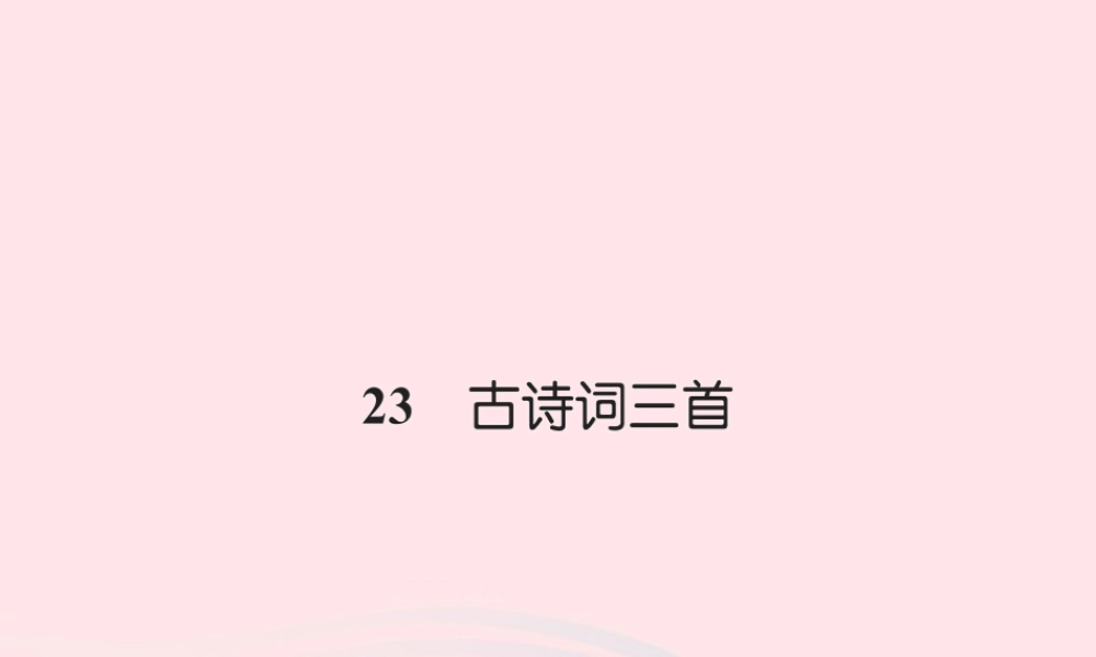 四年级语文下册 第6组 23 古诗词三首习题课件 新人教版-新人教版小学四年级下册语文课件