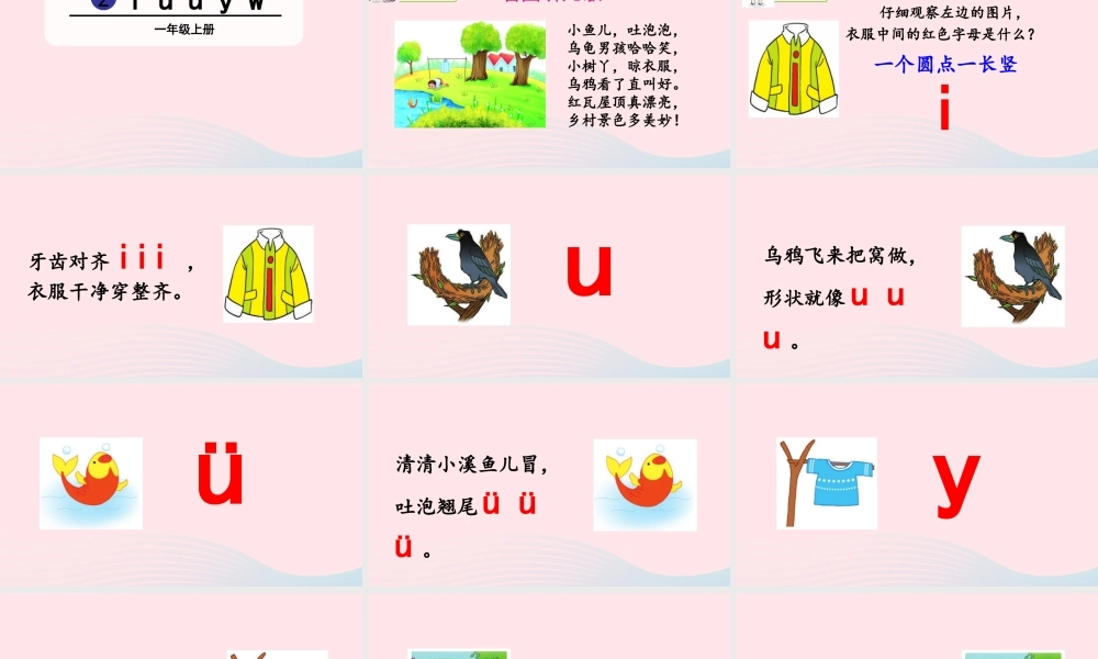 拼音2  i  u  ü  y  w课件