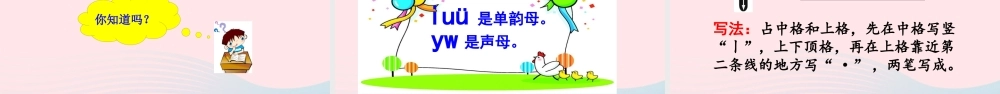 拼音2  i  u  ü  y  w课件