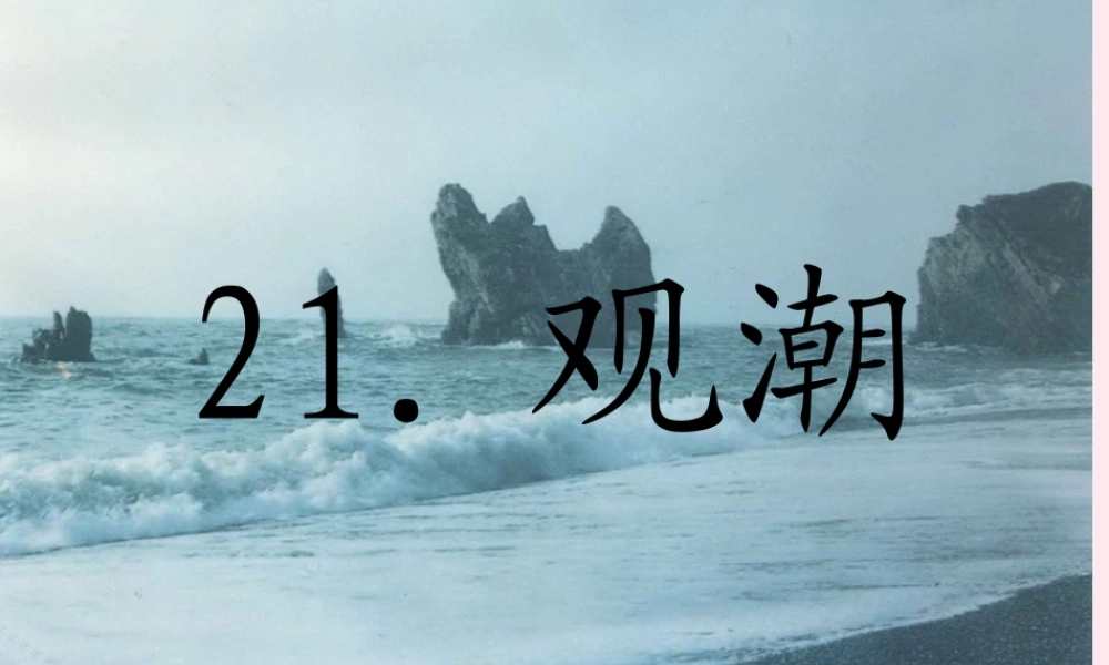 四年级语文上册 第五单元 21《观潮》精品同步课件 冀教版-冀教版小学四年级上册语文课件