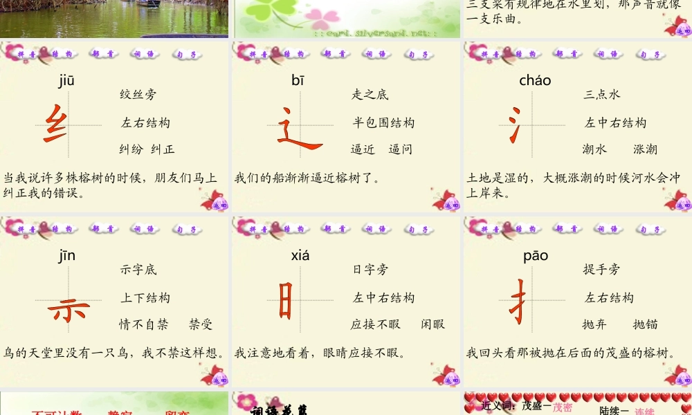 四年级语文下册 第7单元 25《鸟的天堂》课件6 语文S版-语文S版小学四年级下册语文课件