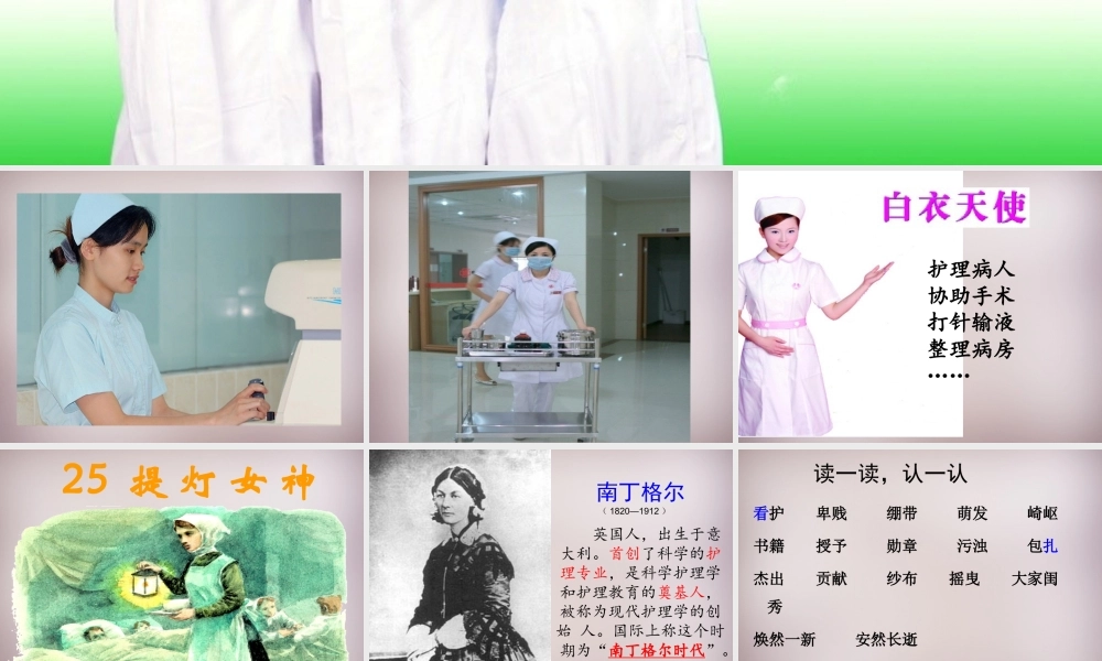 四年级语文上册《提灯女神》课件4 语文A版-语文A版小学四年级上册语文课件