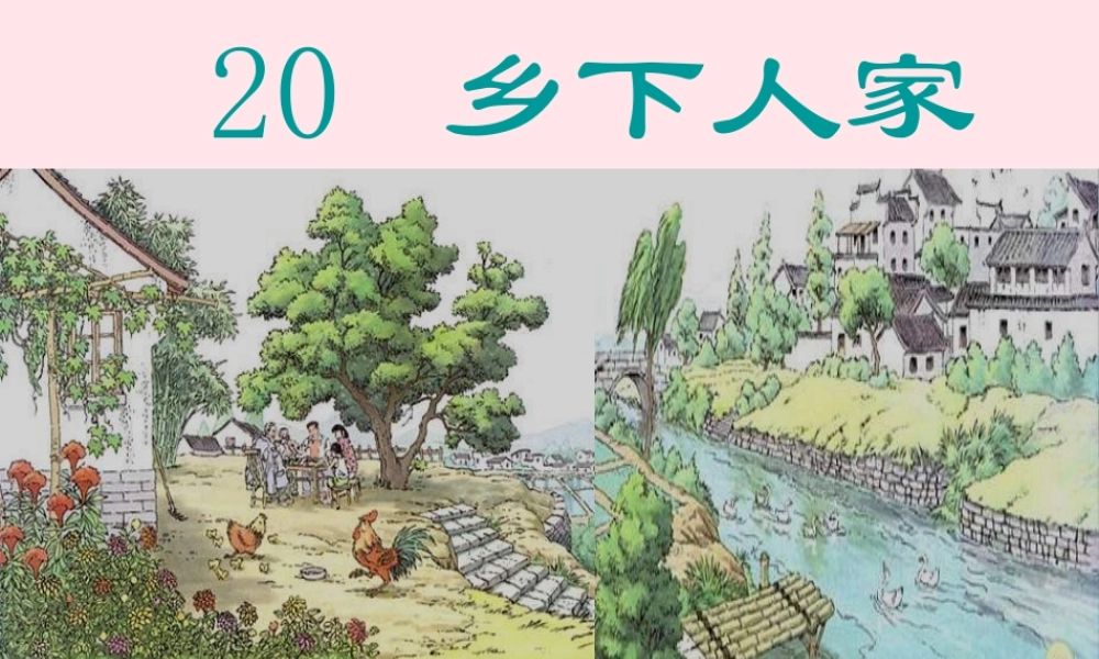 四年级语文下册 第六单元 20《乡下人家》课堂教学课件3 新人教版-新人教版小学四年级下册语文课件
