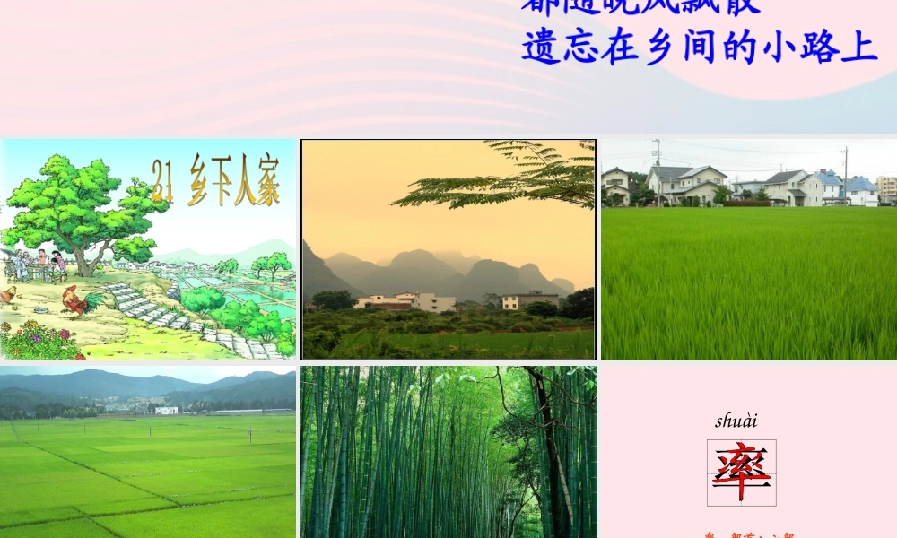 四年级语文下册 第六单元 21 乡下人家课件 新人教版-新人教版小学四年级下册语文课件