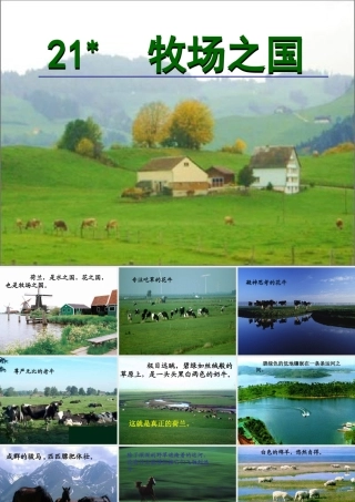 四年级语文下册 第六单元 21《牧场之国》课堂教学课件3 新人教版-新人教版小学四年级下册语文课件