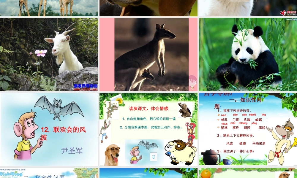 四年级语文上册 第三单元 联欢会的风波课件2 西师大版-西师大版小学四年级上册语文课件