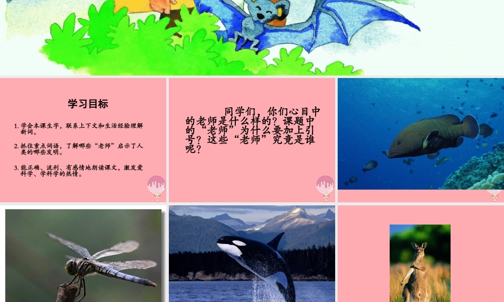 四年级语文上册 第三单元 人类的“老师”课件5 湘教版-湘教版小学四年级上册语文课件