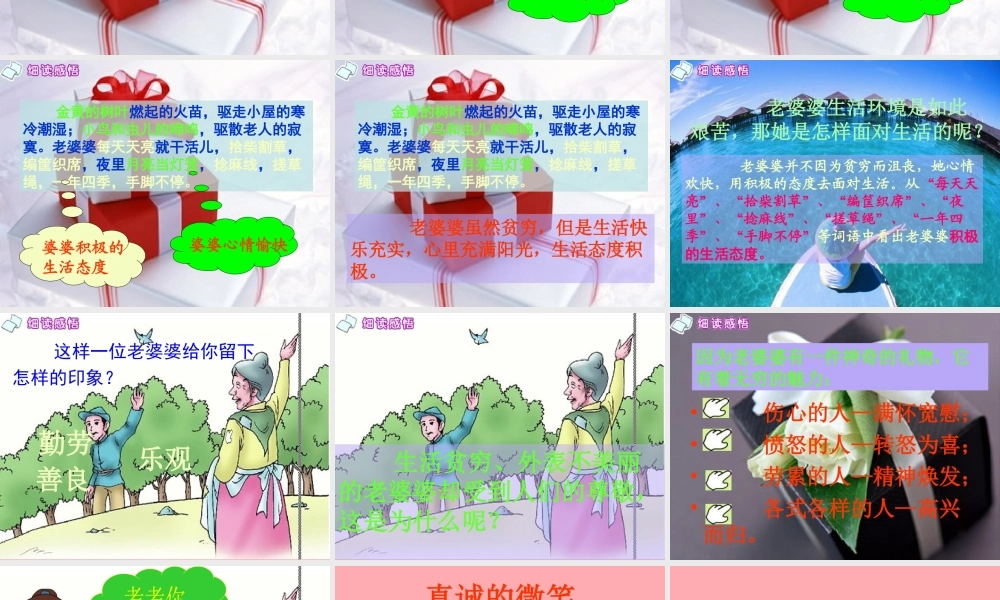 四年级语文上册 第五单元 礼物课件3 西师大版-西师大版小学四年级上册语文课件