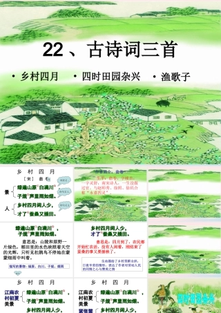 四年级语文下册 第六单元 22《古诗词三首》课堂教学课件3 新人教版-新人教版小学四年级下册语文课件