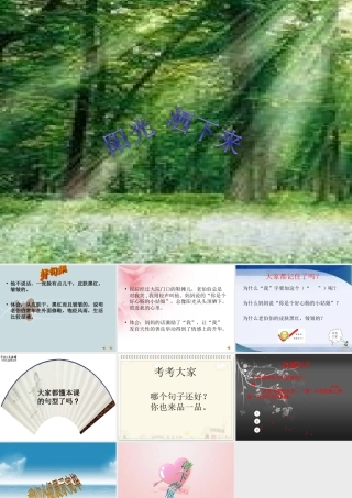 四年级语文上册 第三单元 阳光洒下来课件3 鄂教版-鄂教版小学四年级上册语文课件