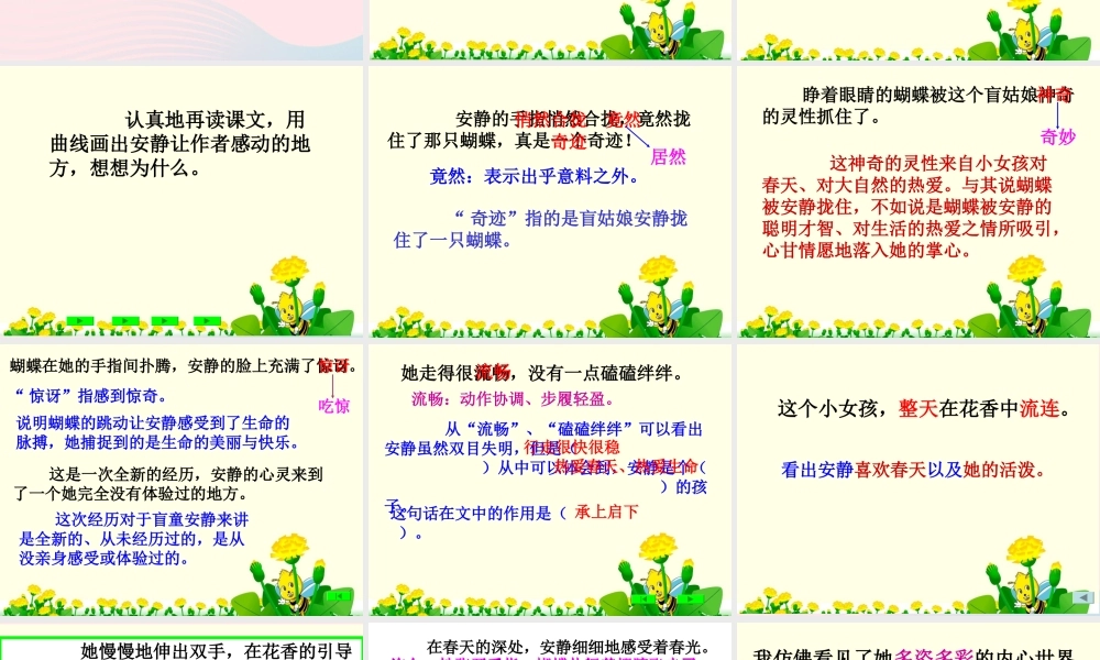 四年级语文下册 第五单元 16《触摸春天》课堂教学课件1 新人教版-新人教版小学四年级下册语文课件