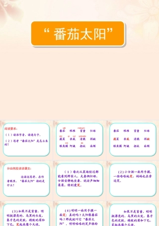 四年级语文下册 12 番茄太阳（第1课时）课件 苏教版-苏教级下册语文课件