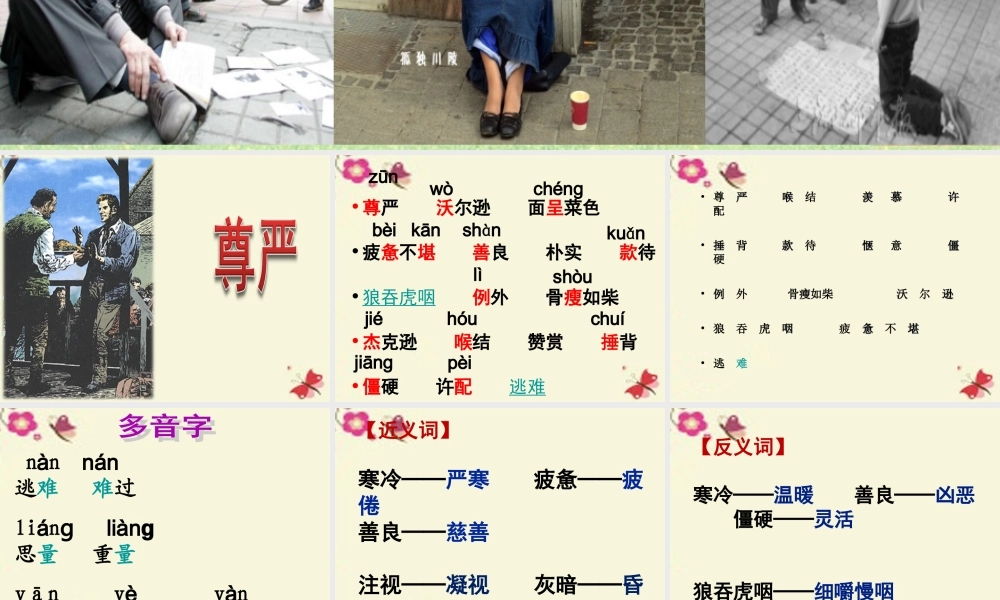 四年级语文下册 第8单元 36《尊严》课件2 沪教版-沪教版小学四年级下册语文课件