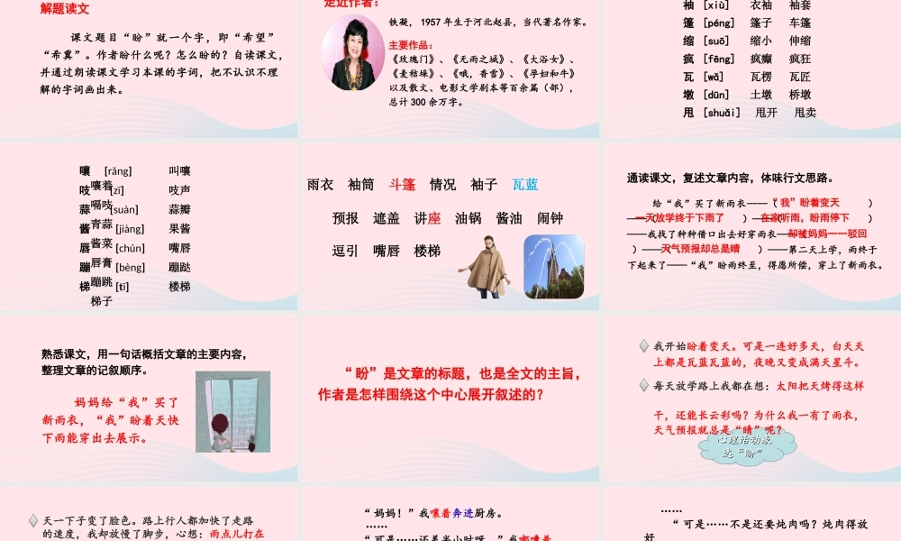 文上册 第五单元 16盼课件