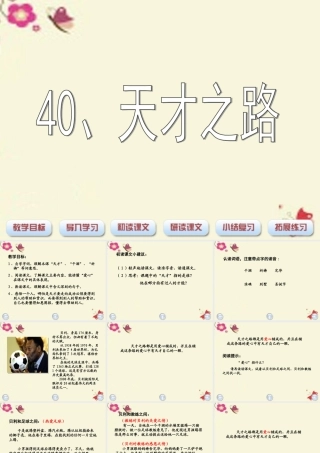 四年级语文下册 第8单元 40《天才之路》课件1 沪教版-沪教版小学四年级下册语文课件